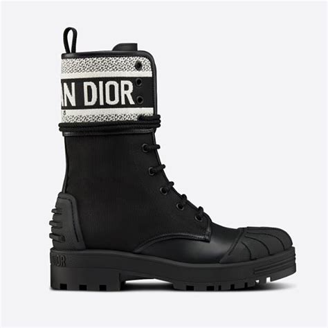 dior lace up ankle boot in black calfskin leather|Dior ankle boots for Women .